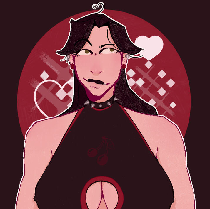 Example of a clean, colored & simply shaded bust sketch