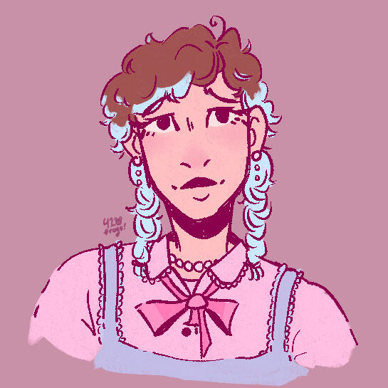 Example of a flat colored bust sketch